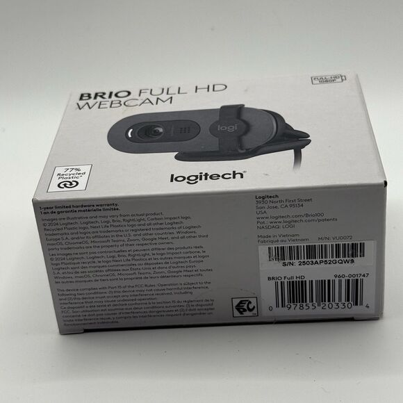 Logitech - Brio 100 1080p Full HD Webcam for Meetings and Streaming - Picture 5 of 6